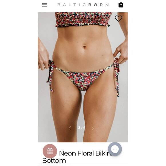 Beach Joy Other - NWT Nikki Neon Floral Bikini Bottom Beach Joy in women's plus size 3XL